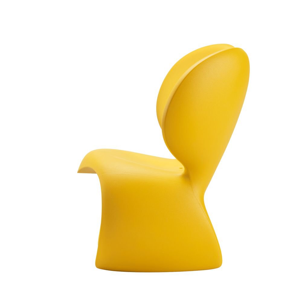 Qeeboo Ne f ** k avec la chaise de souris en plastique, jaune