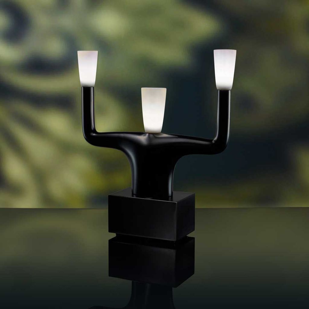 Qeeboo Lampe de table de gourou par Andrea Branzi, noir