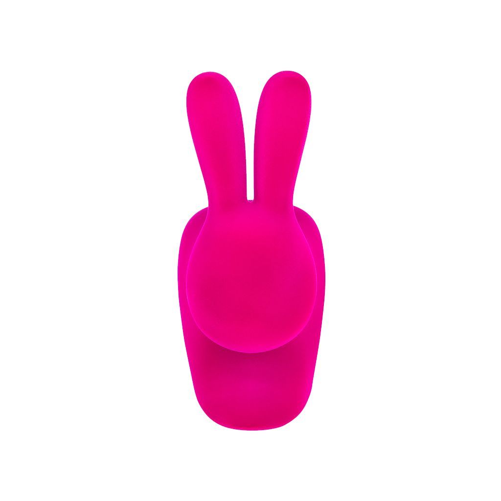 Qeeboo Bunny -stoel fluwelen afwerking, fuxia