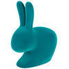 Qeeboo Bunny -stoel fluwelen afwerking, turquoise