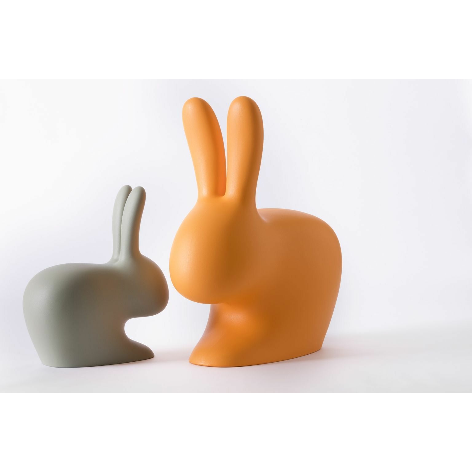 Qeeboo Chaise de lapin par Stefano Giovannoni, Orange léger