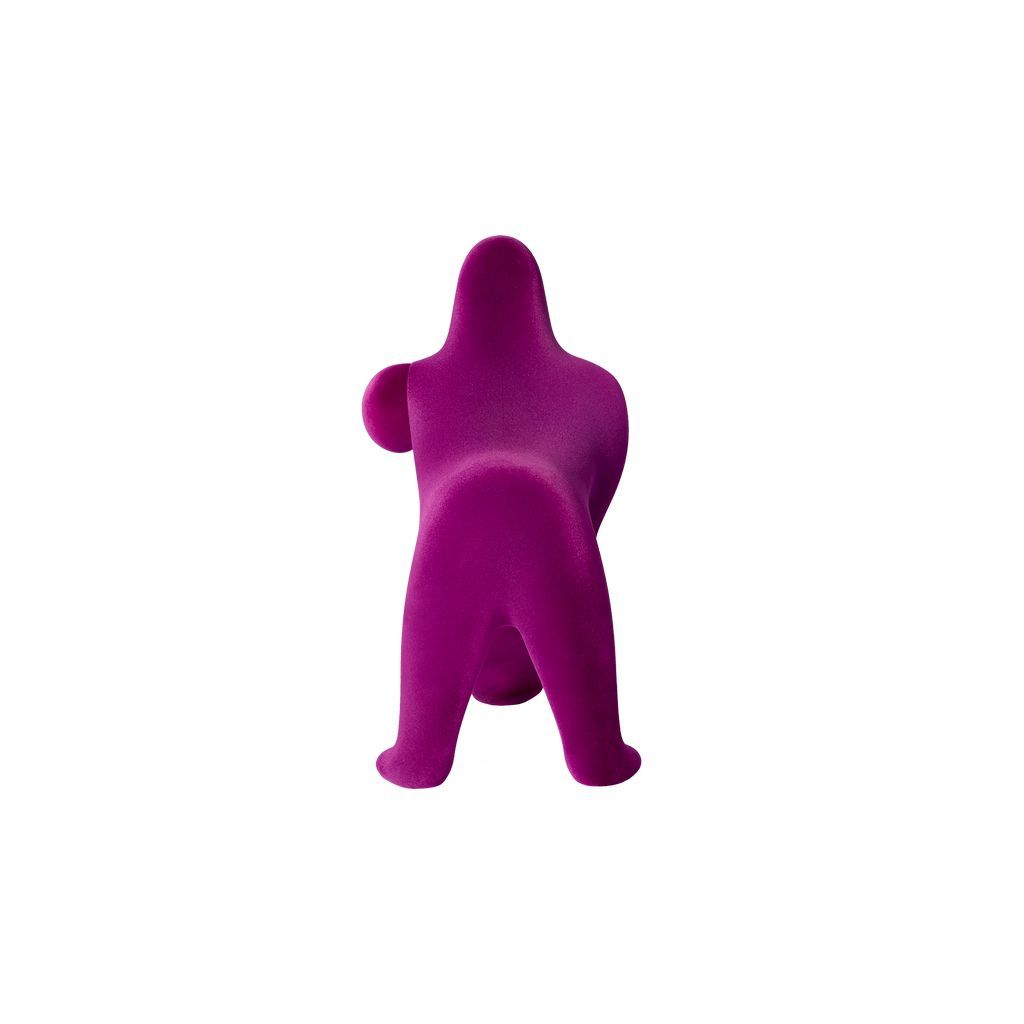 Qeeboo Kong Lámpara de mesa de terciopelo de Stefano Giovannoni XS, Violet