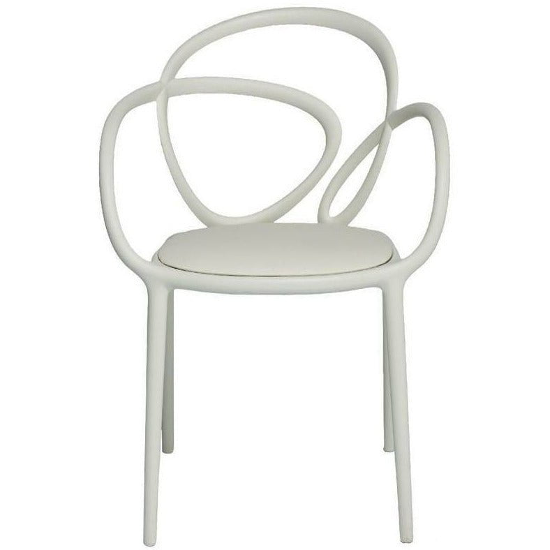 Qeeboo Loop silla tapizada de 2, blanco