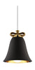  Pendentif Mabelle M noir / or