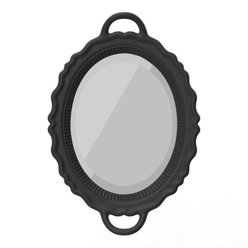 Qeeboo Plateaun Miroir Mirror 110x76,5 cm, musta