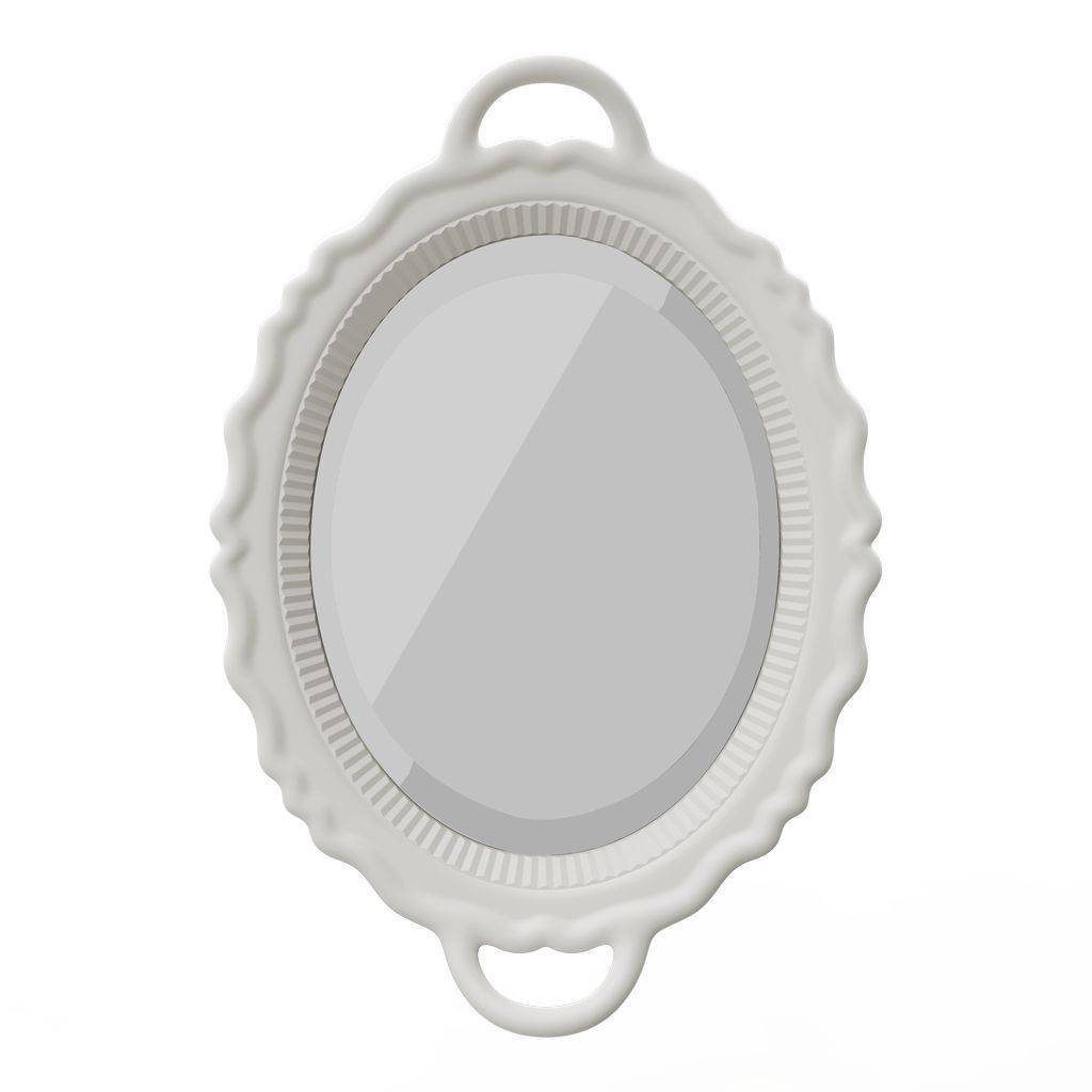 Qeeboo高原Miroir镜子110x76,5厘米，白色