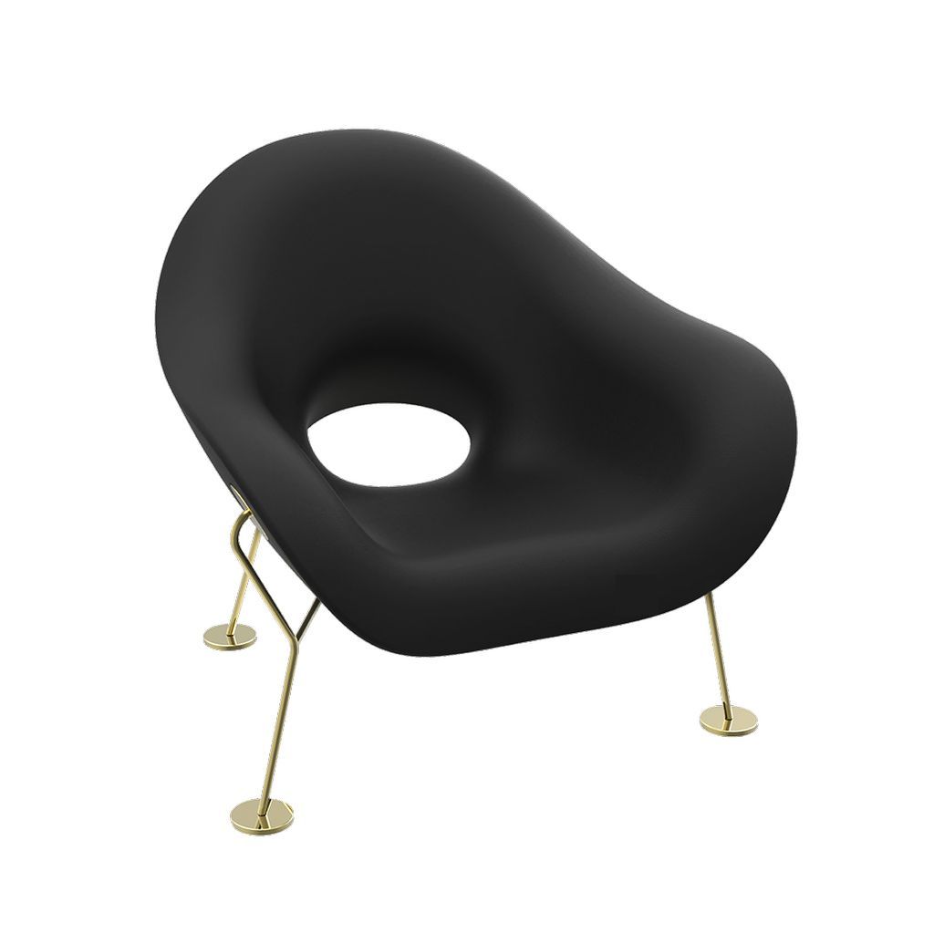 Qeeboo Pupa fauteuil fauteuilse frame binnen, zwart