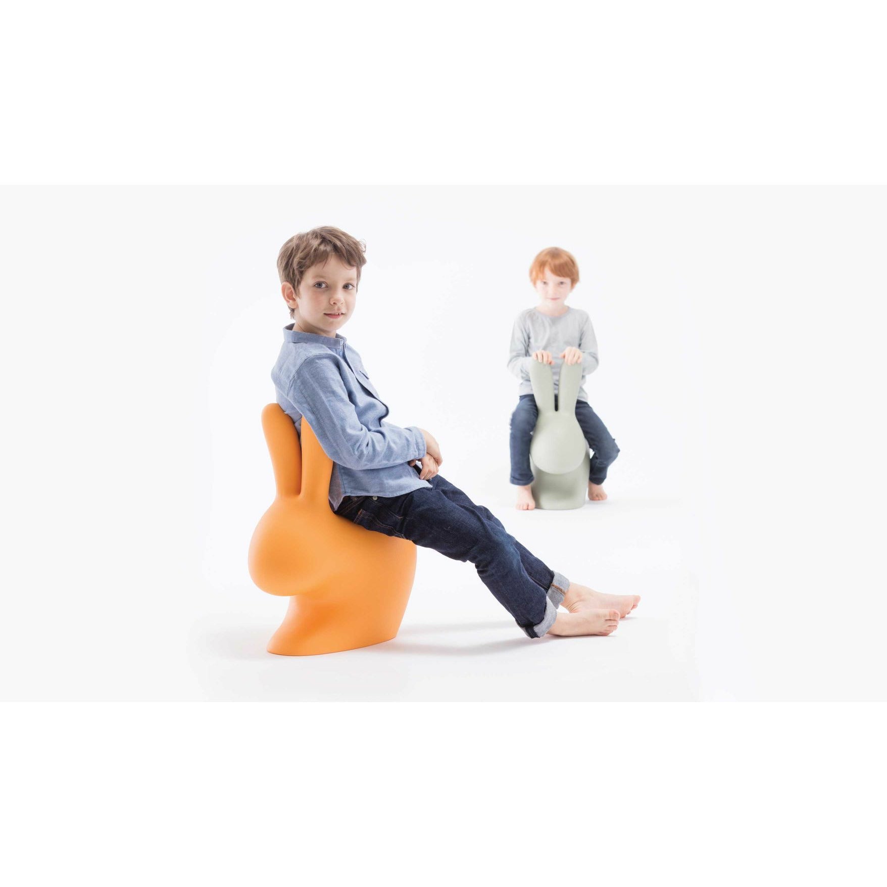 Qeeboo Chaise de bébé lapin, gris clair