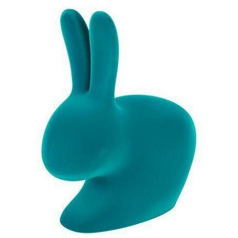 Qeeboo Rabbit Velvet Bookend XS，Turquoise