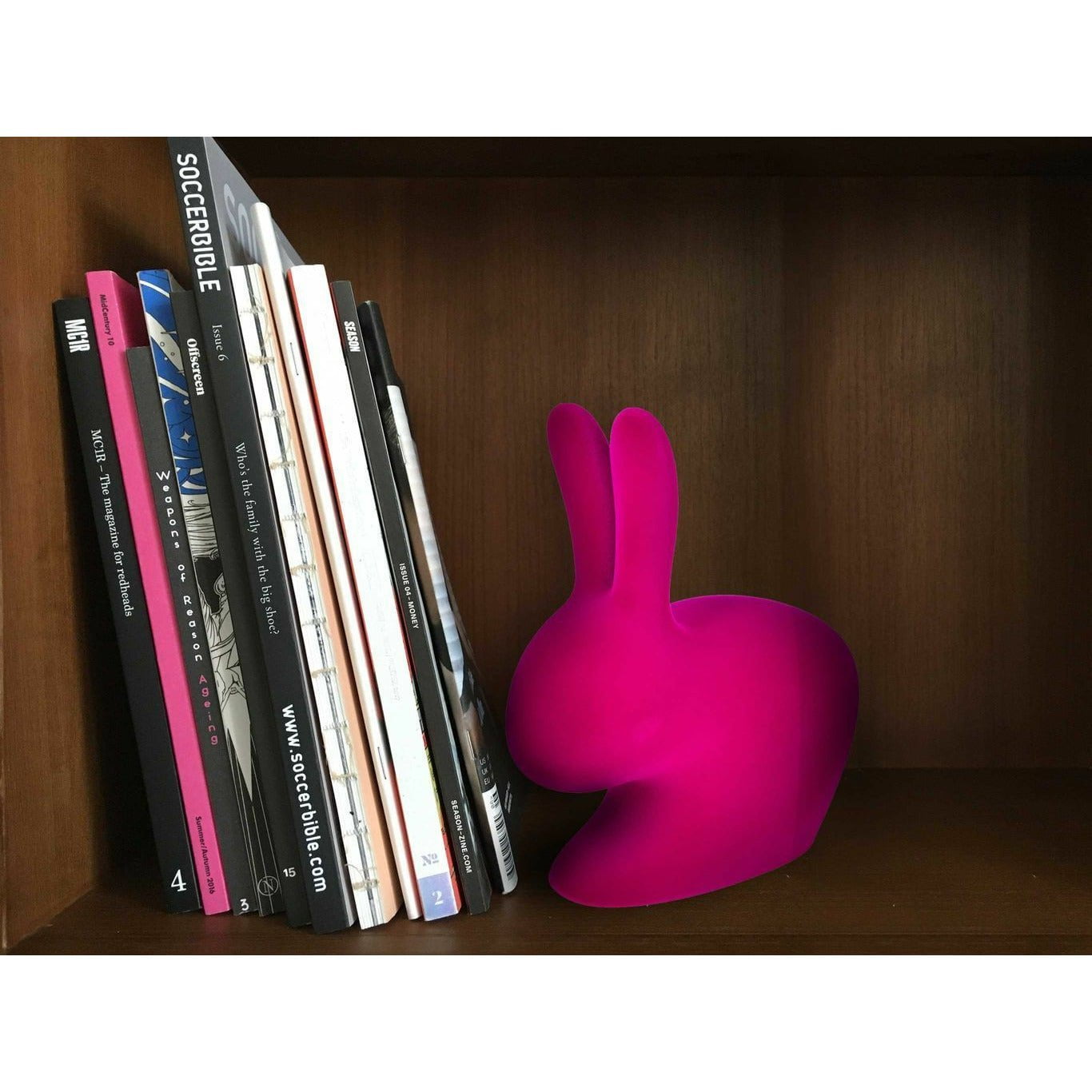 Qeeboo Rabbit Velvet Bookend Xs, Purple