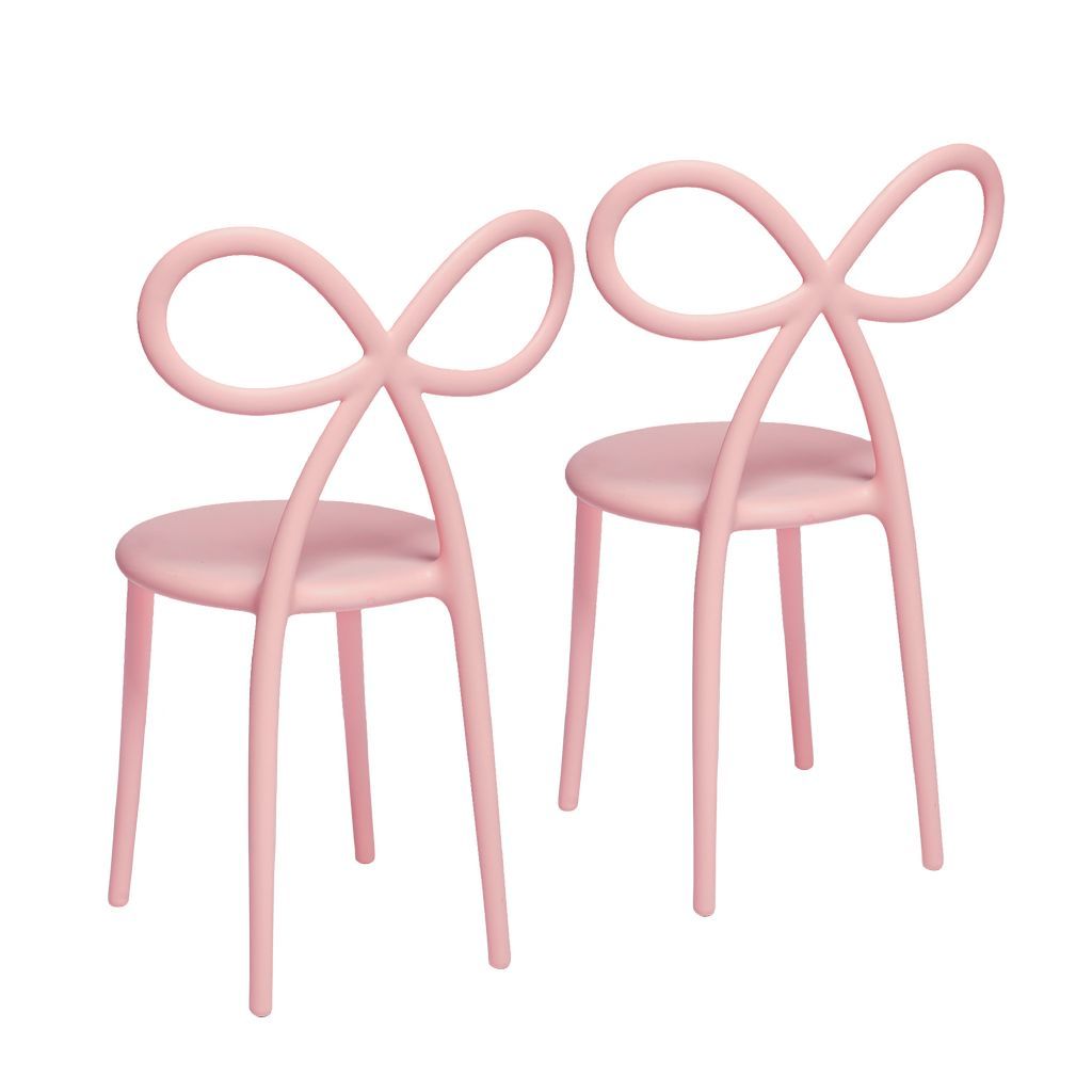 Nika Zupanc套装的Qeeboo丝带椅2，粉红色