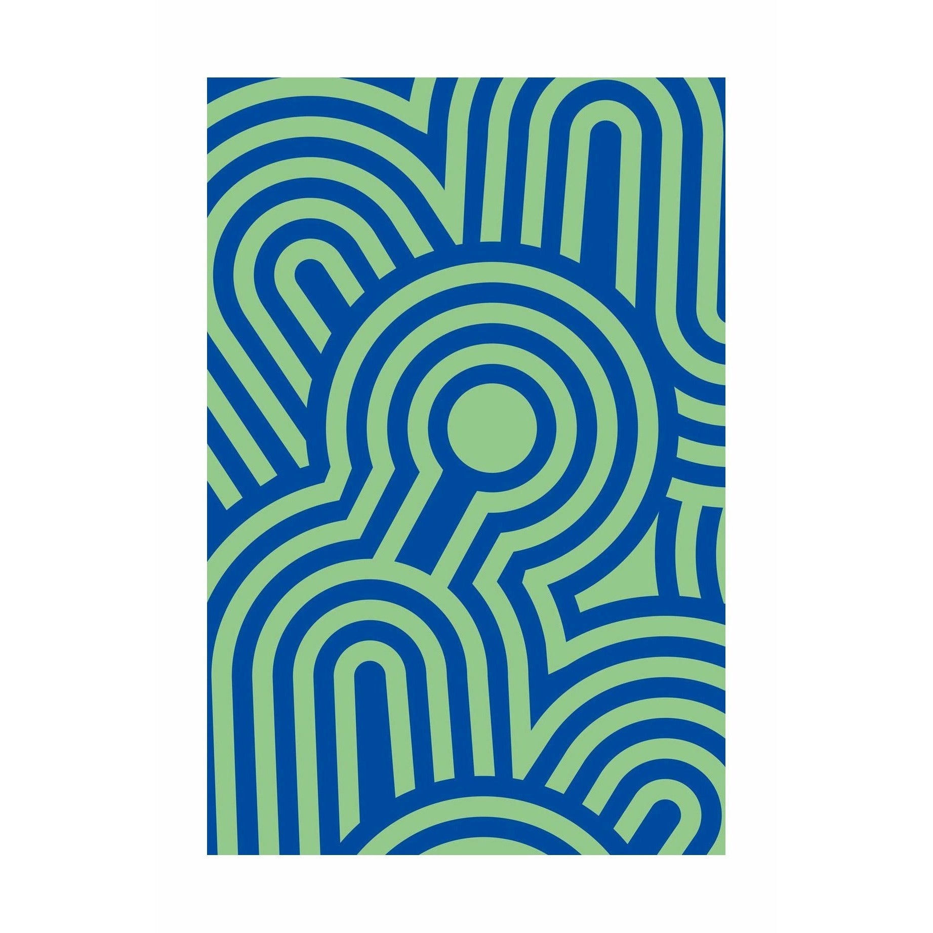 Qeeboo Stilema 6 matta 200x300 cm, grönt/blått