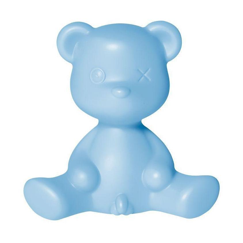 Qeeboo Lampe de table en peluche avec câble, bleu clair