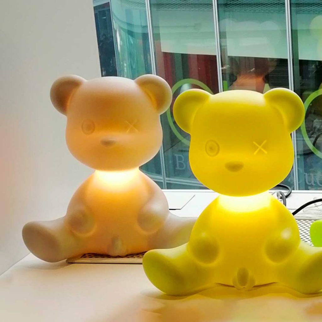 Qeeboo Lampe de table en peluche avec câble, vert clair