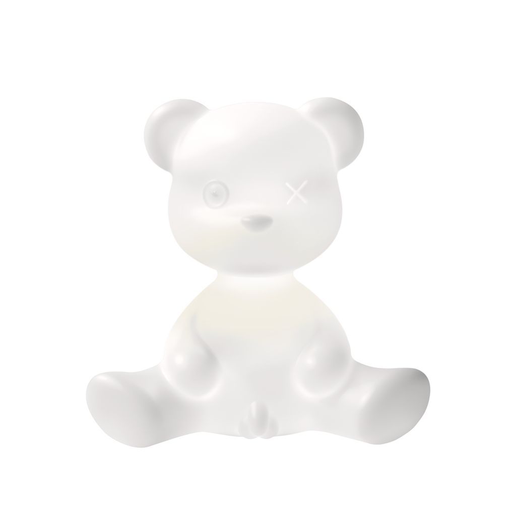 Lámpara de mesa de niño de Teddy Qeeboo con cable, blanco