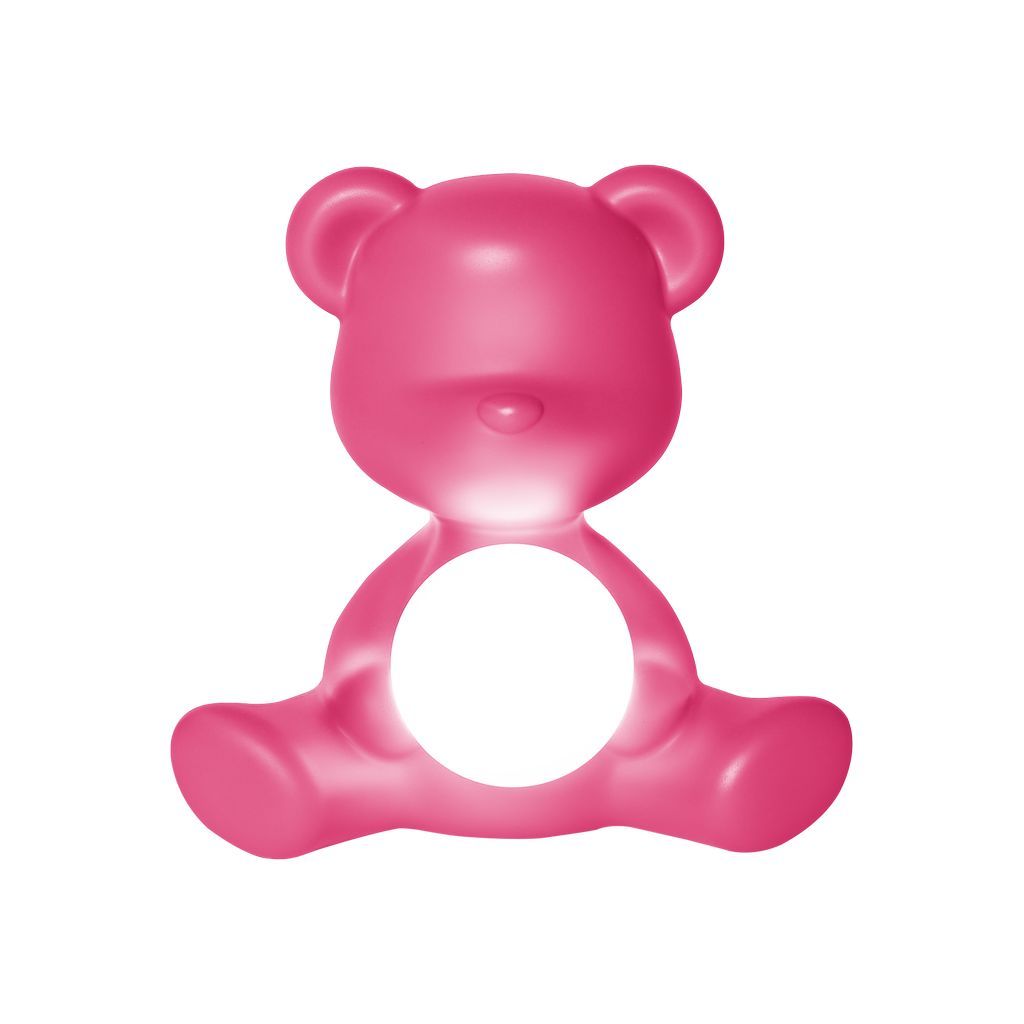 Qeeboo Teddy Girl LED oppladbar bordlampe, fuxia