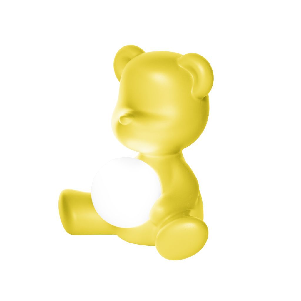 Qeeboo Teddy Girl Led Wiederaufladbare Tischlampe, Gelb