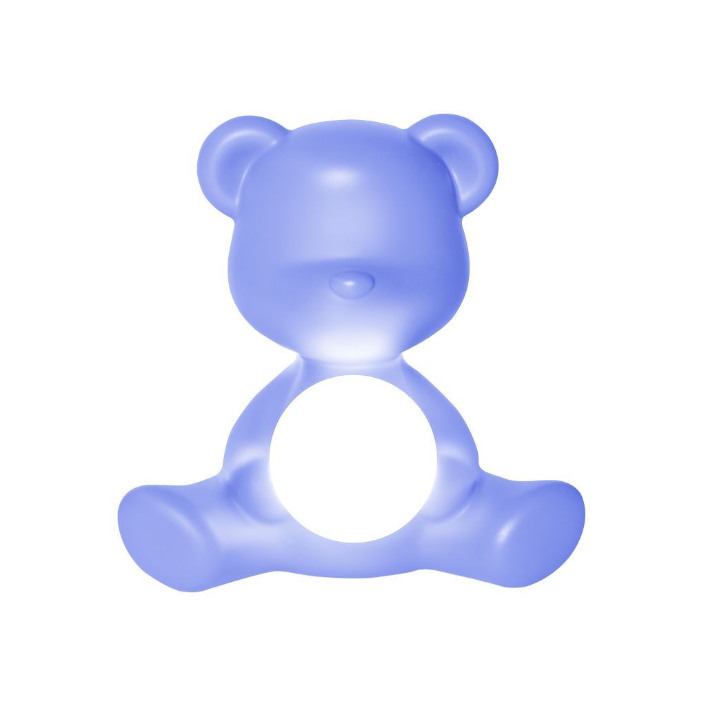 Qeeboo Lampe de table rechargeable à LED en peluche, bleu clair