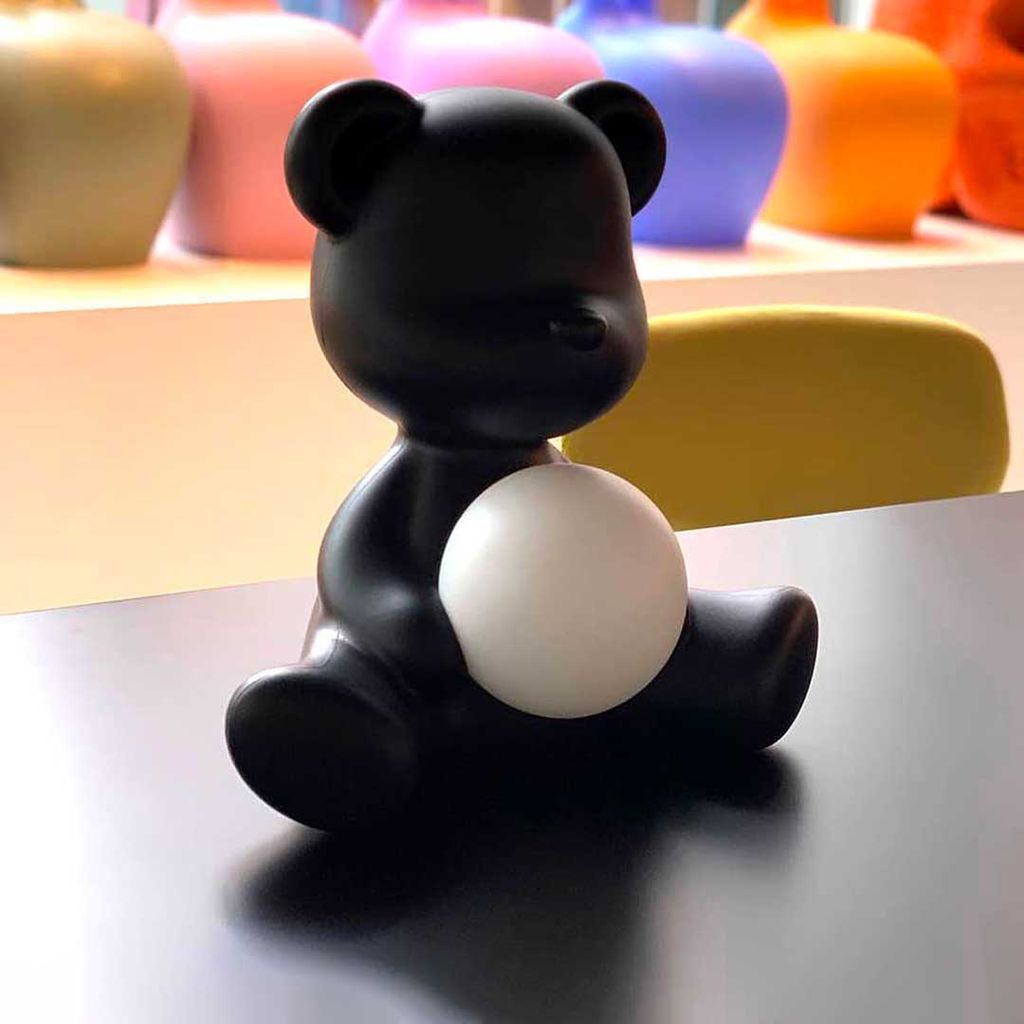 Qeeboo Lampe de table rechargeable à LED en peluche, bleu clair