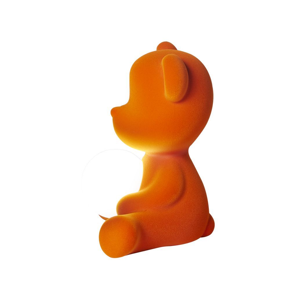 Qeeboo Teddy Girl Led Wiederaufladbare Tischlampe Samt, Orange