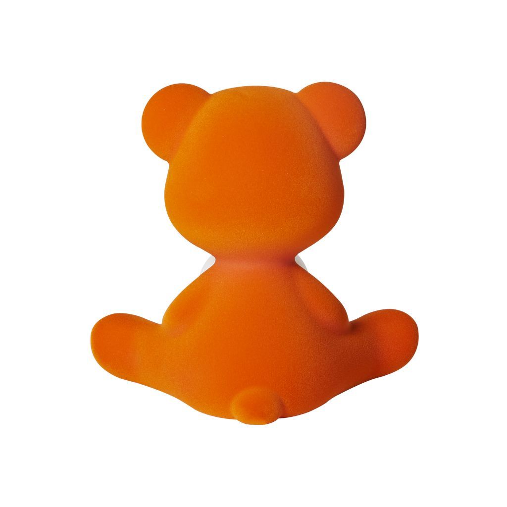 Qeeboo TEDDY GIRL LED LED RECHARGable Table Table Lampe finale en velours, orange