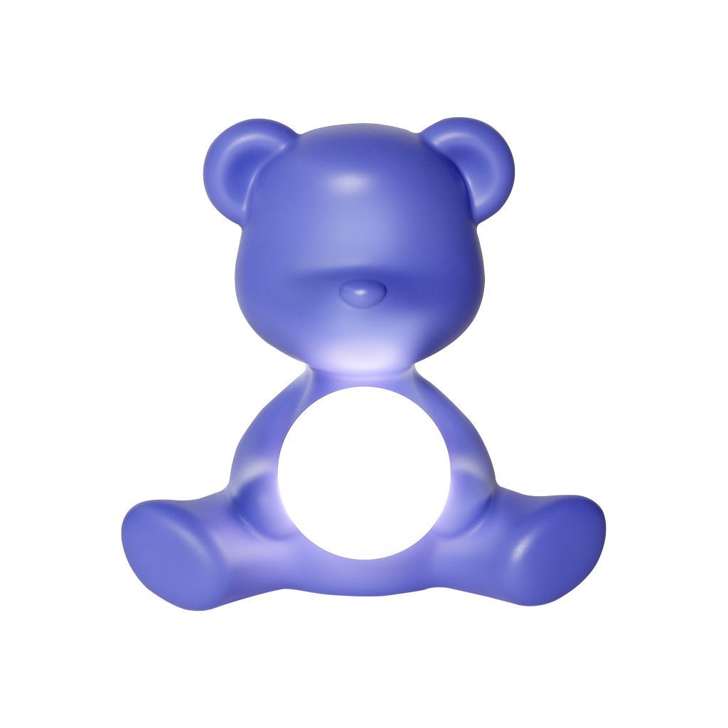 Qeeboo Lampe de table rechargeable à LED en peluche, violet