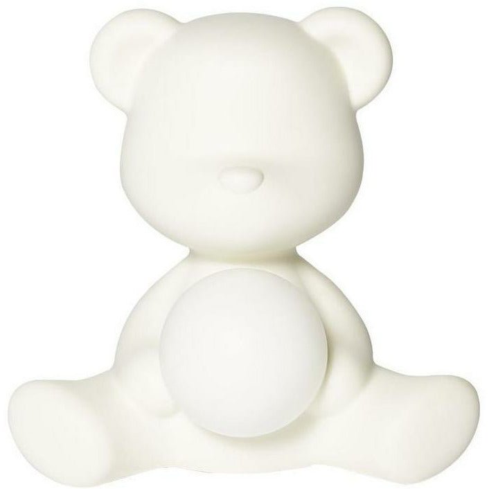 Qeeboo Teddy Girl LED LECHE DE TABLA RECARGABLE, BLANCA