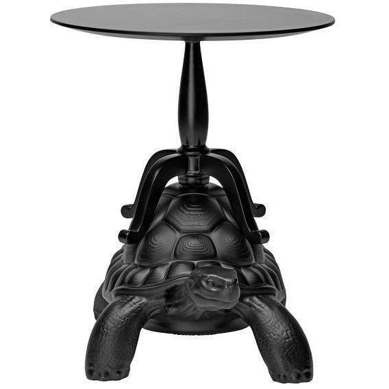 Tartaruga Qeeboo porta il tavolino, nero