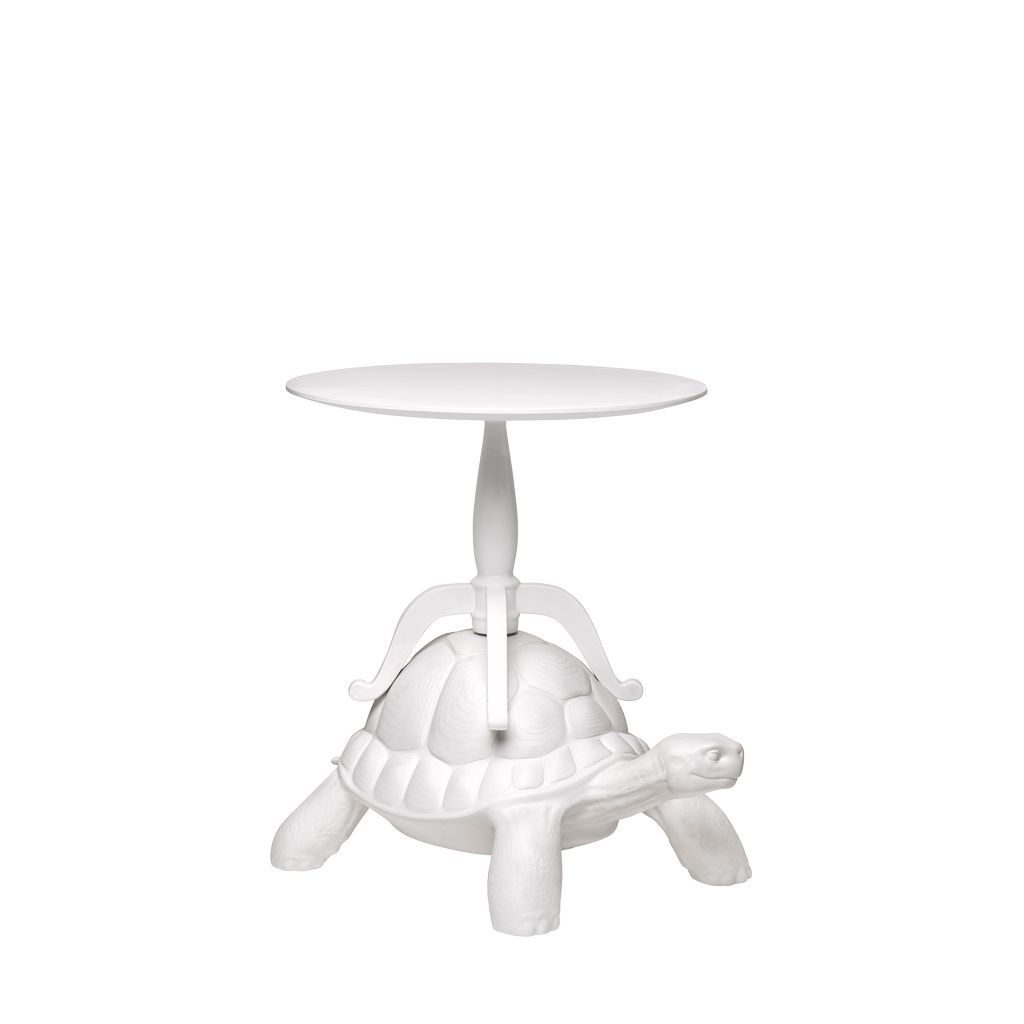 Qeeboo Turtle携带咖啡桌，白色