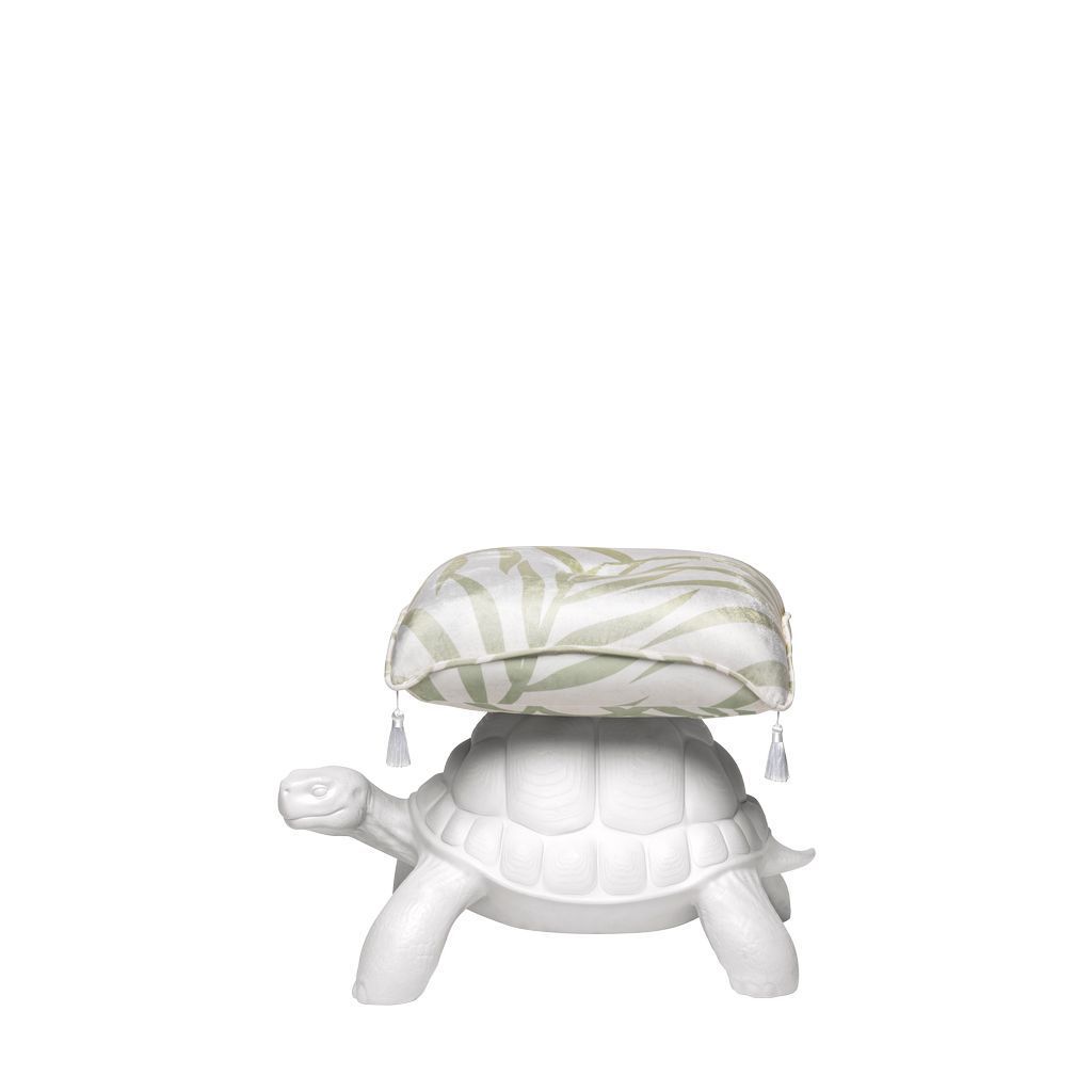 Qeeboo Puffle de transport de tortues, blanc
