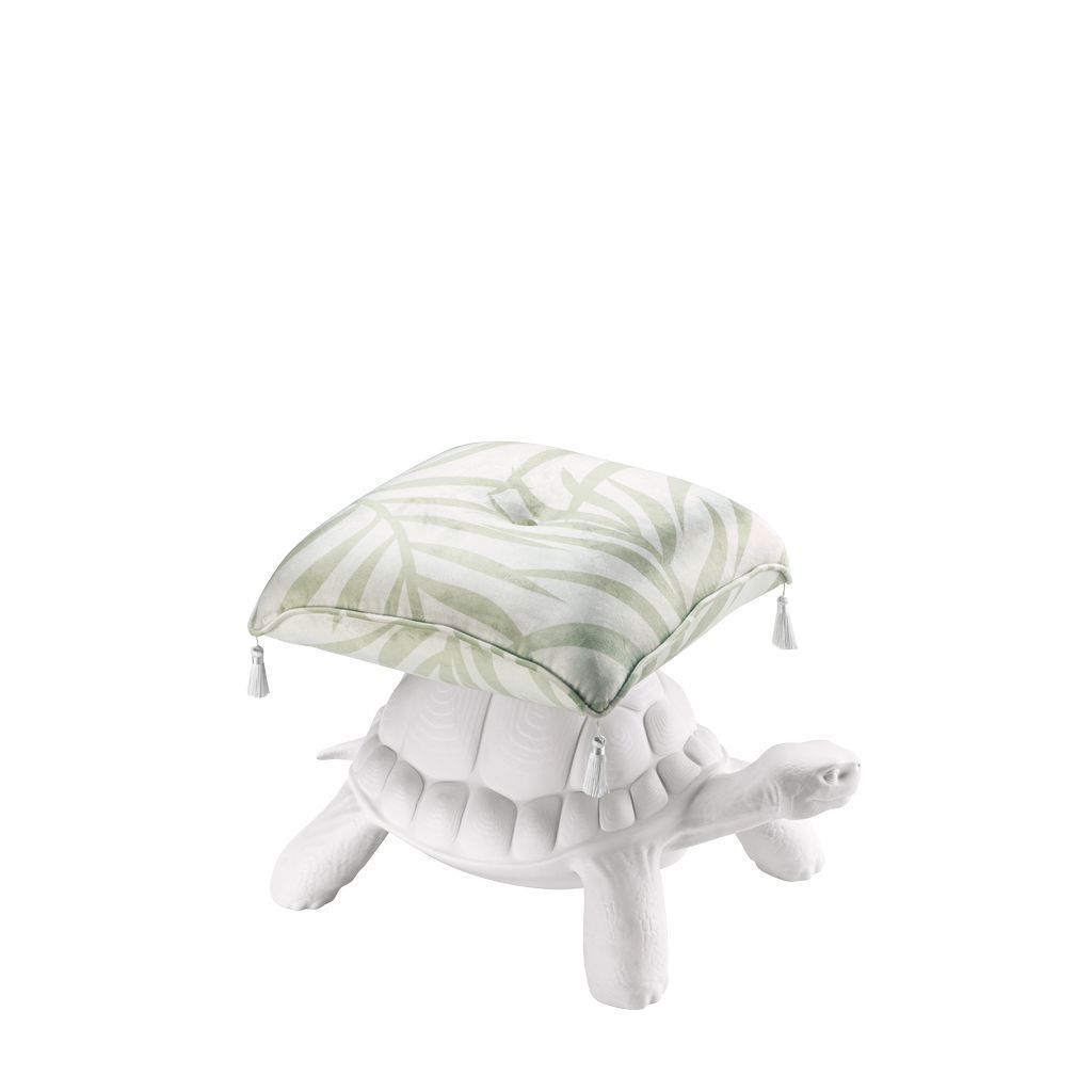 Qeeboo Skildpadde bærer puff, hvid