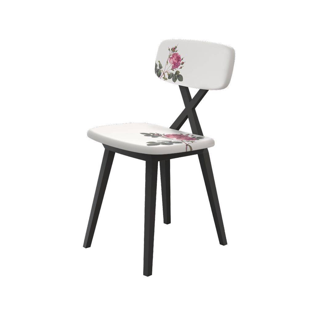 Qeeboo X Chair Upholstered Flowers Set Of 2