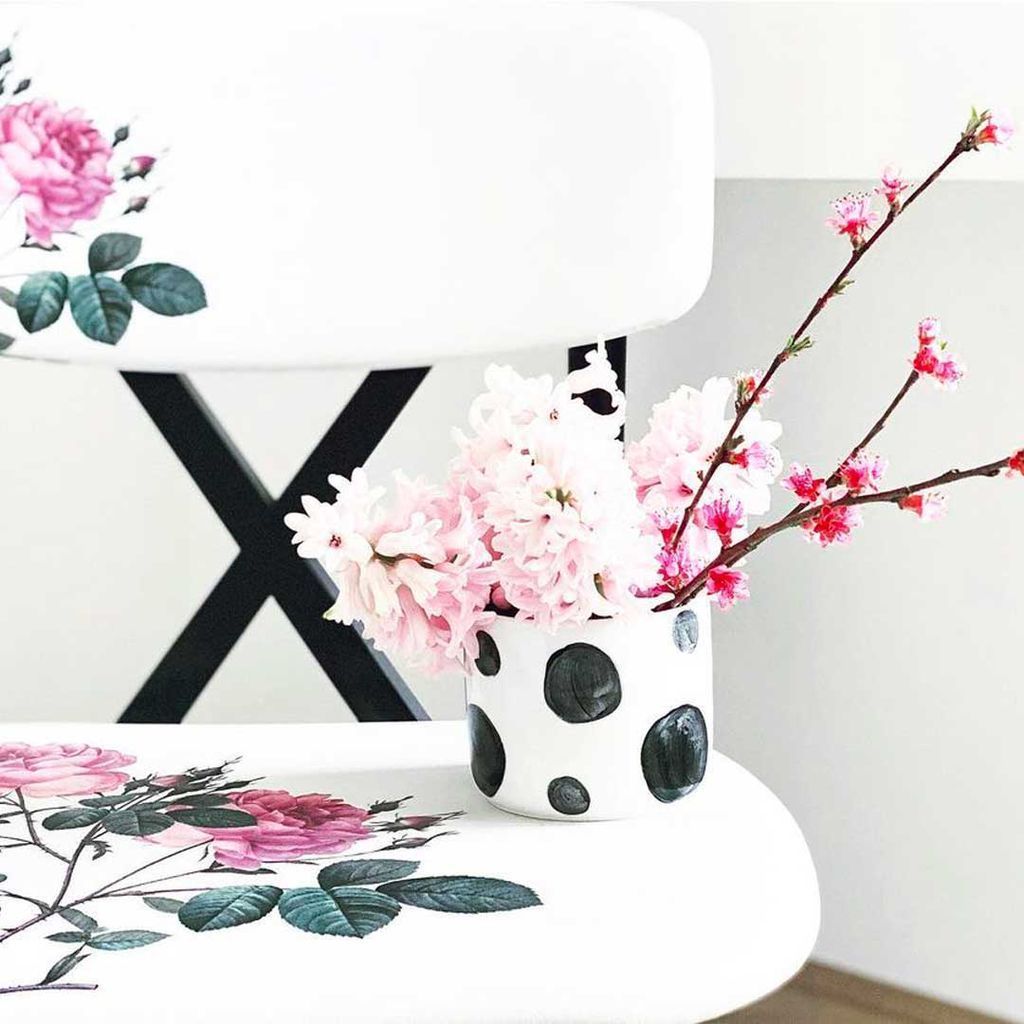 Qeeboo X chaise fleurs rembourrées ensemble de 2