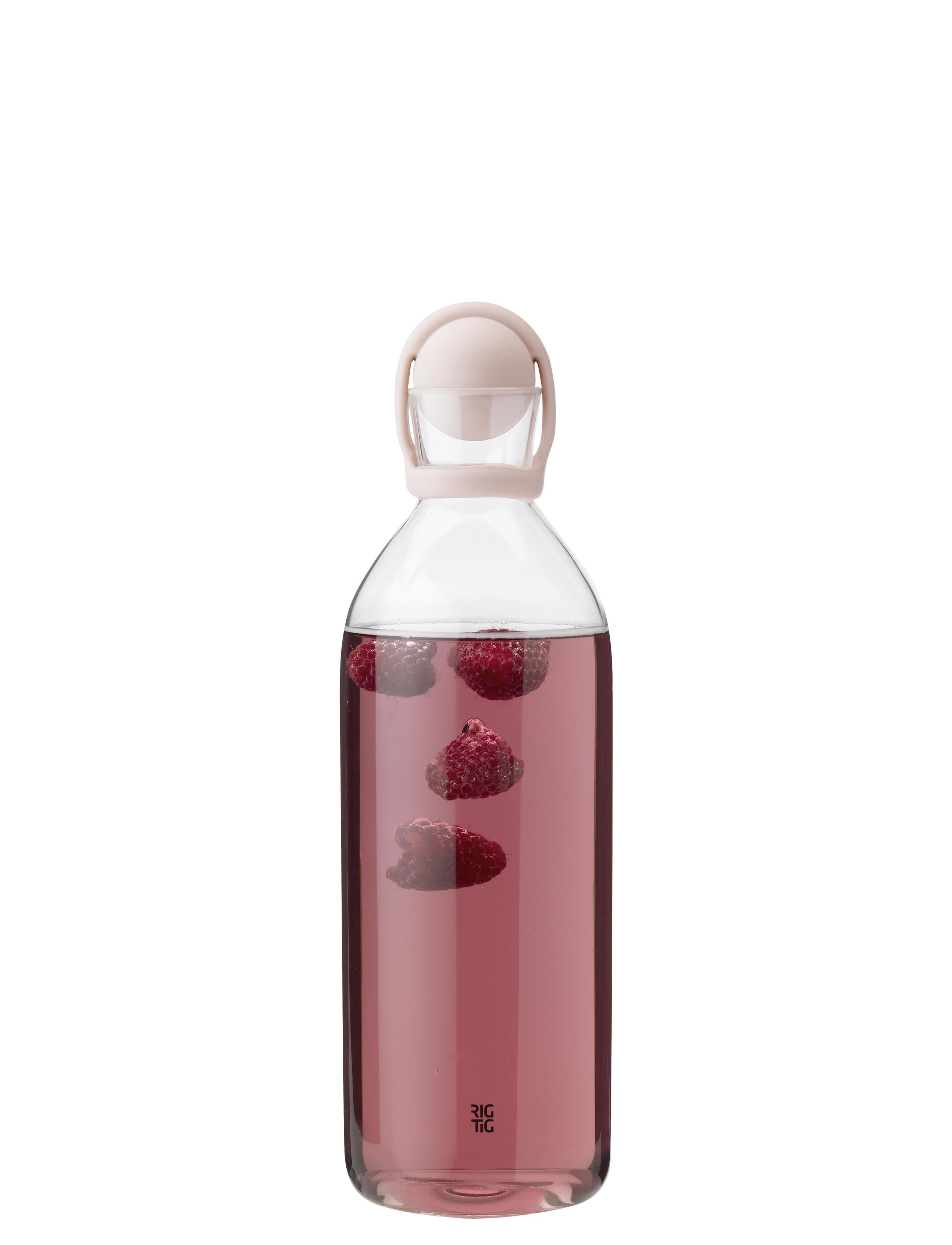 钻机凉爽的玻璃瓶1,5升，粉红色
