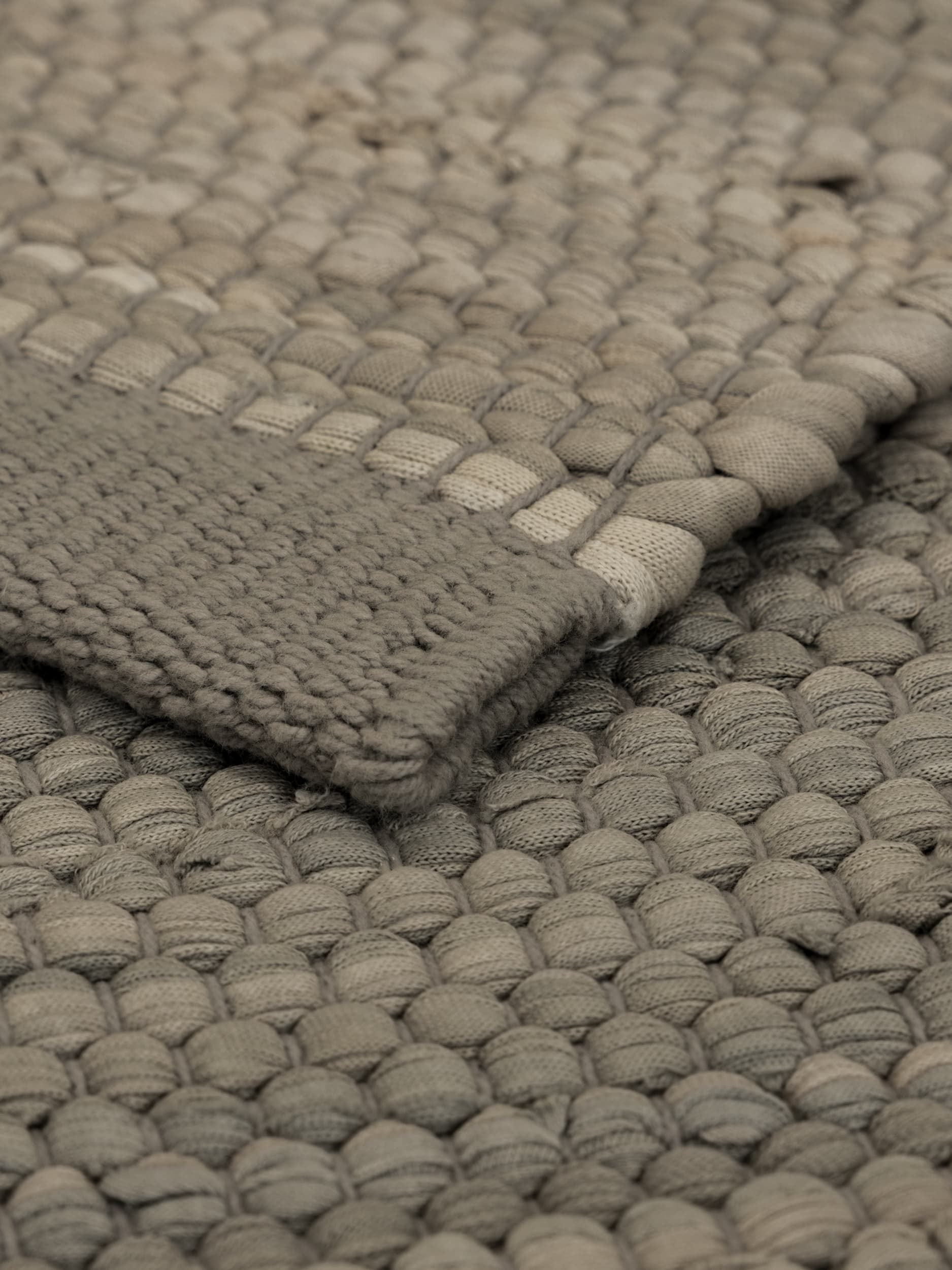 Rug Solid Tapis coton 75 x 300 cm, cachemire