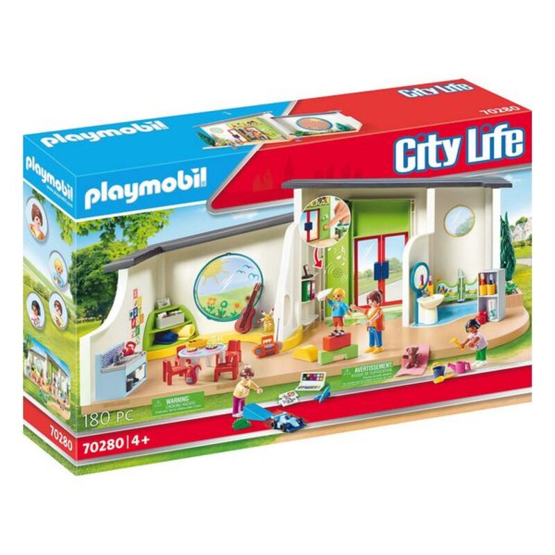 Playsset City Life Rainbow Nursery Playmobil 70280 (180 stk)