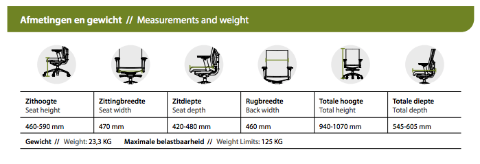 Sedia per ufficio ergonomico 320 Comfort (N) EN 1335