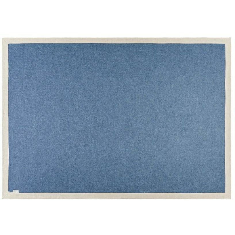 Silkeborg Uldspinderi Mendoza格子130 x180厘米，牛仔布蓝色