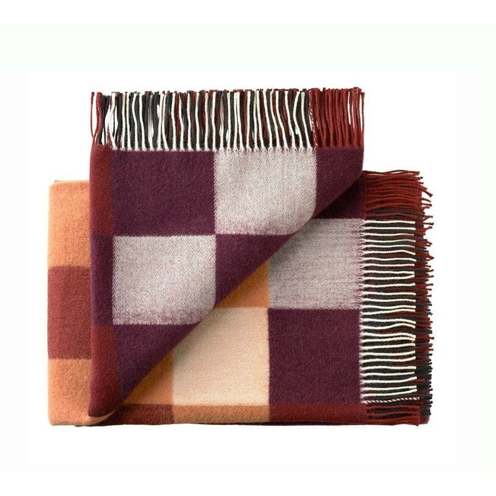 Silkeborg Uldspinderi Plain Beat Plaid, Warmes Rot