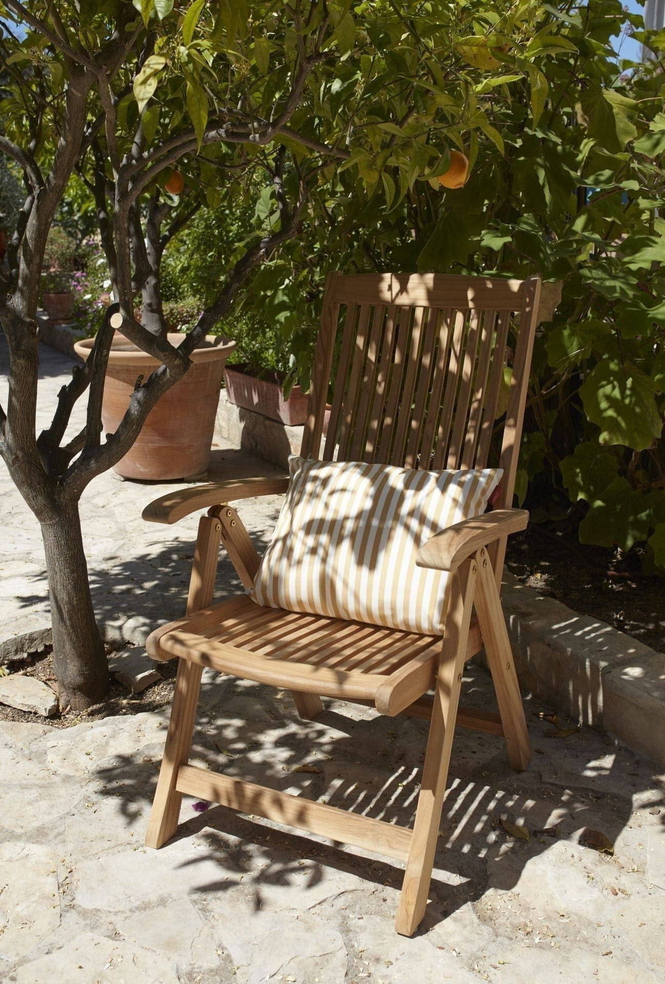 Skagerak Coussin de barrière 50x40 cm, bande jaune dorée