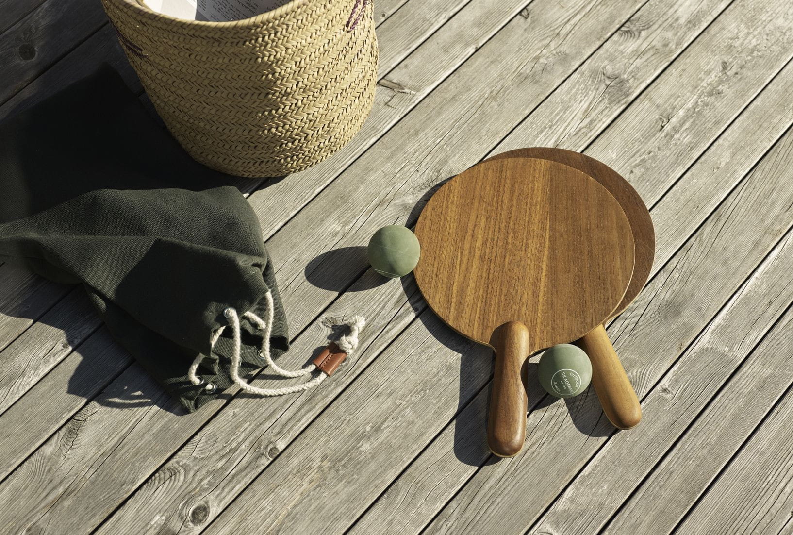 Skagerak Strand -Tennis -Set, dunkelgrün