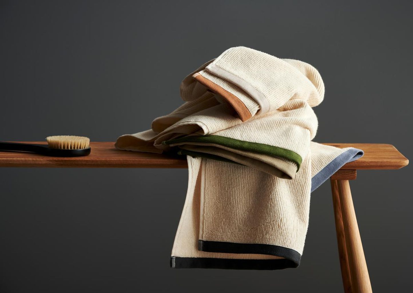Asciugamano di contrasto di södahl 50x100, oliva