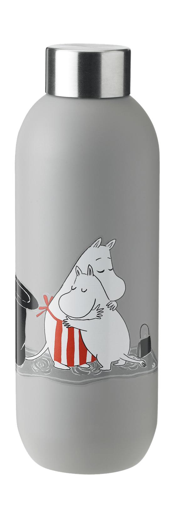 Stelton holder kjølig vannflaske 0,75 L, Moomin Light Grey