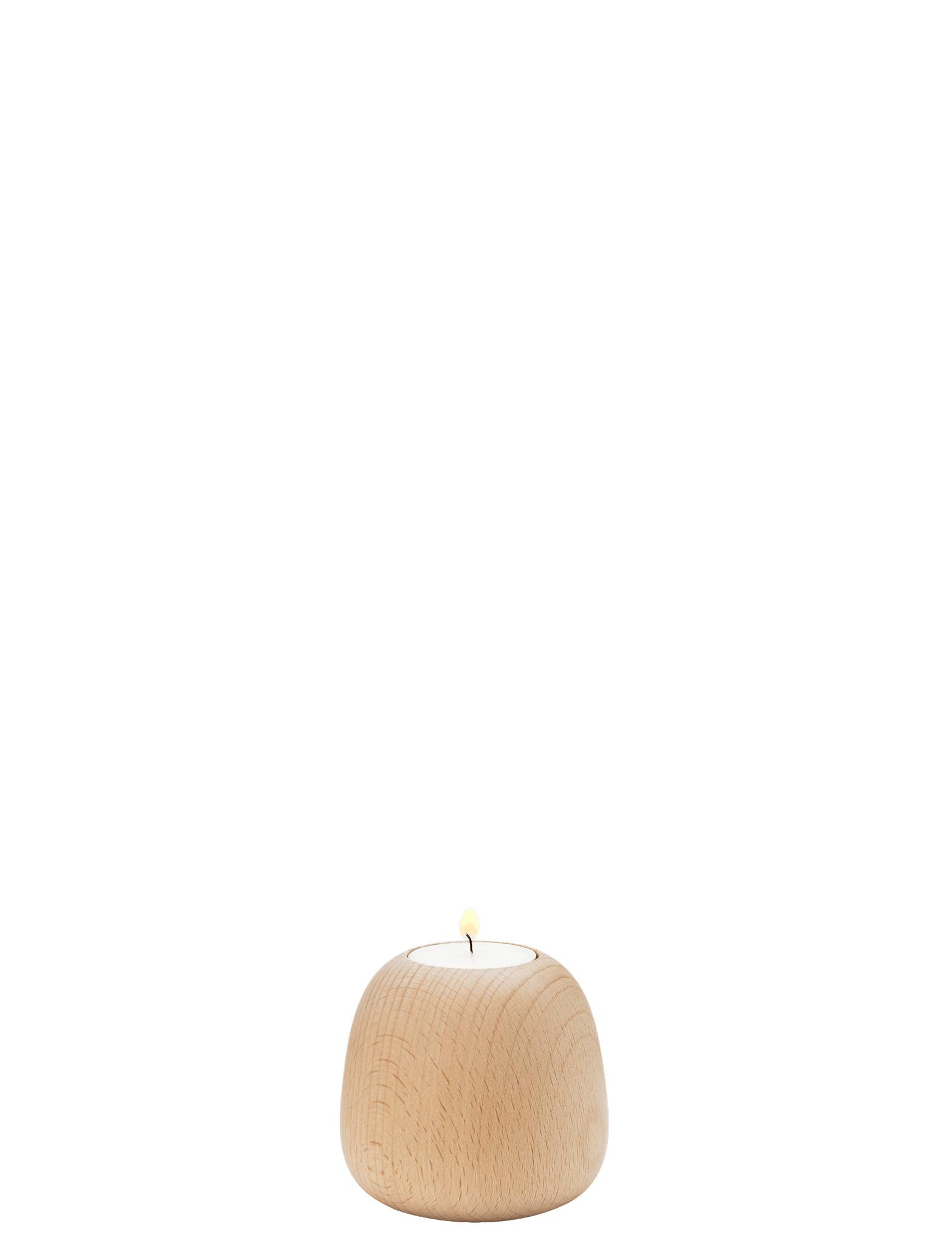 Stelton Ora Candlestick 8 cm, Beech Wood