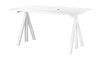 String Furniture Height Adjustable Work Table 78x140 Cm, White Laminate