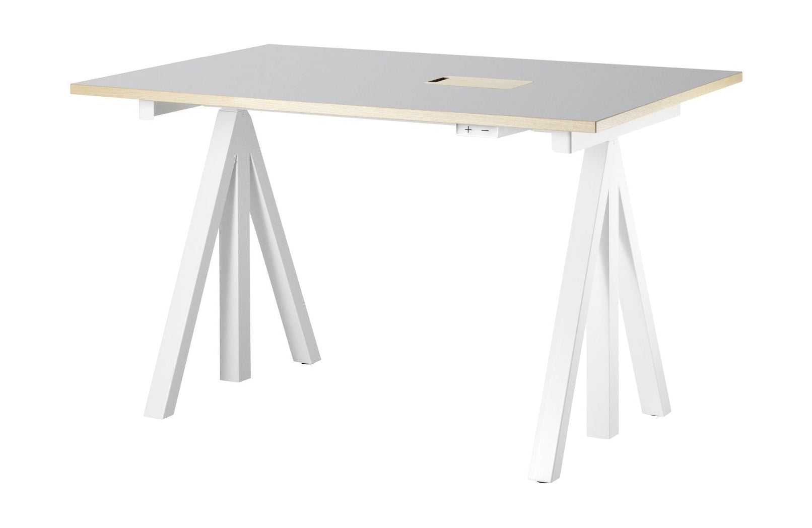 String Furniture Works Work Table 78x120 Cm, Light Grey Linoleum