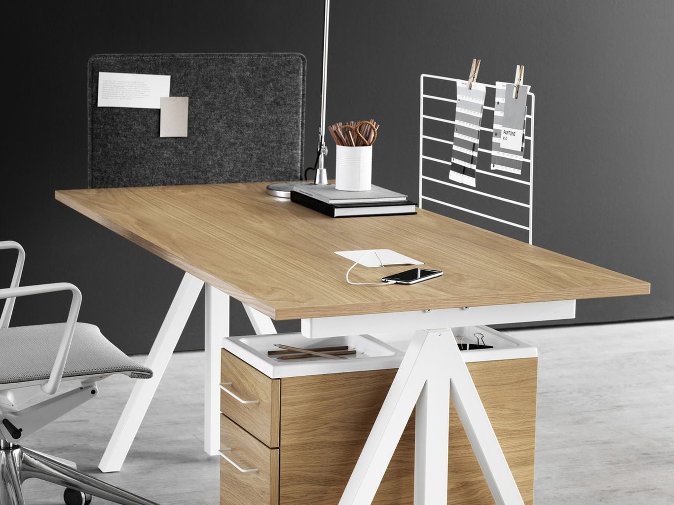 String Furniture Table de travail Table Oak, 78x140 cm
