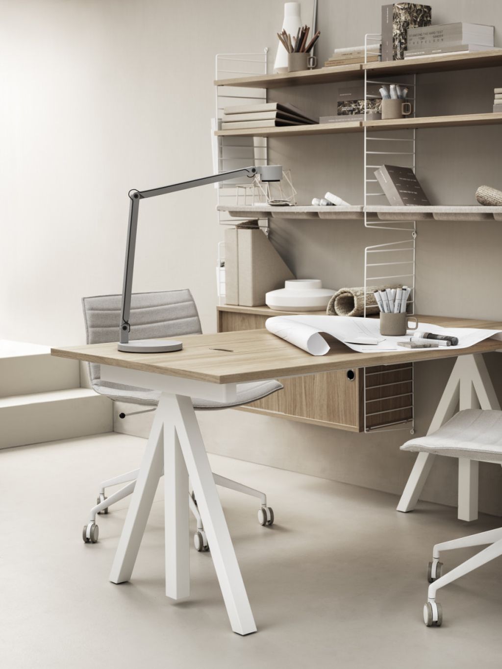 String Furniture Fungerar arbetsbord ek, 78x160 cm