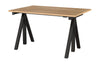 String Furniture Korkeuden säädettävä työtaulukko 78x120 cm, tammi/musta