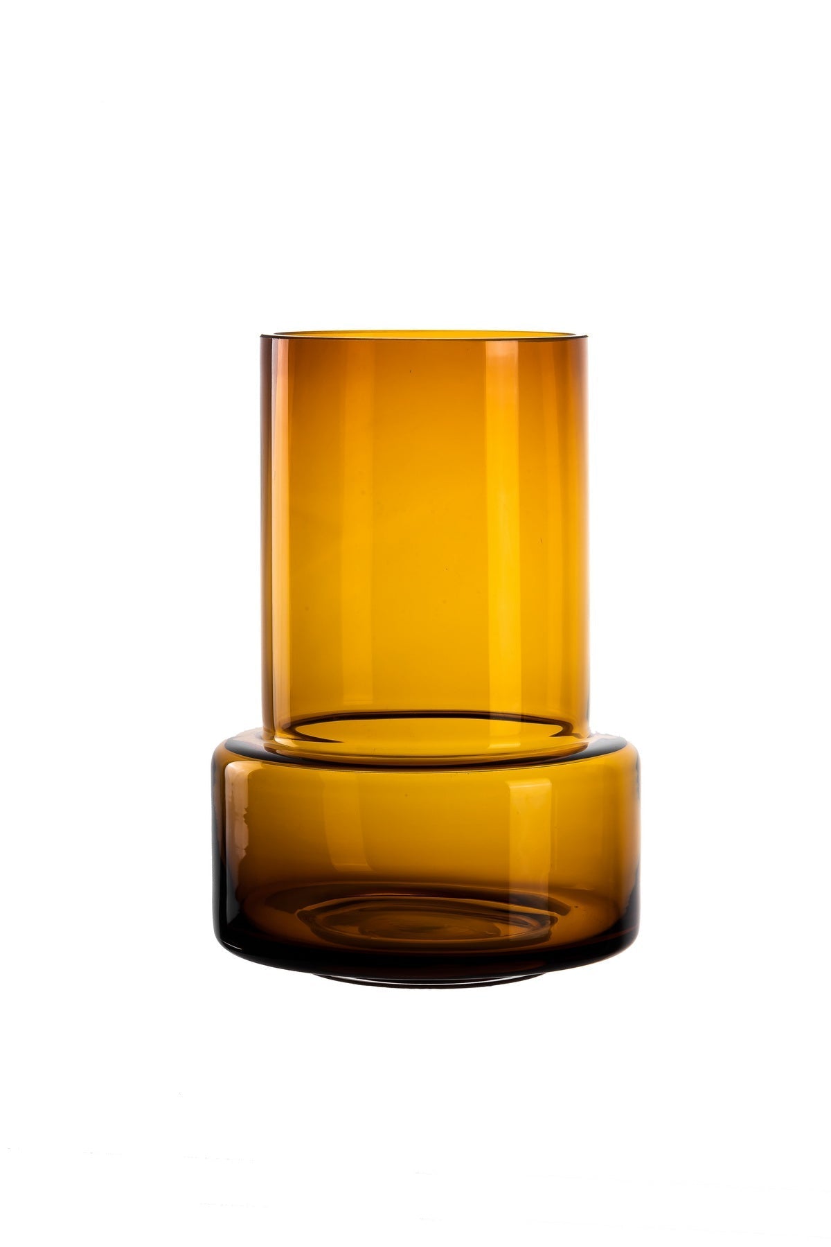 Vase de design élégant moderne de style rétro, couleur ambre, Tyler12h